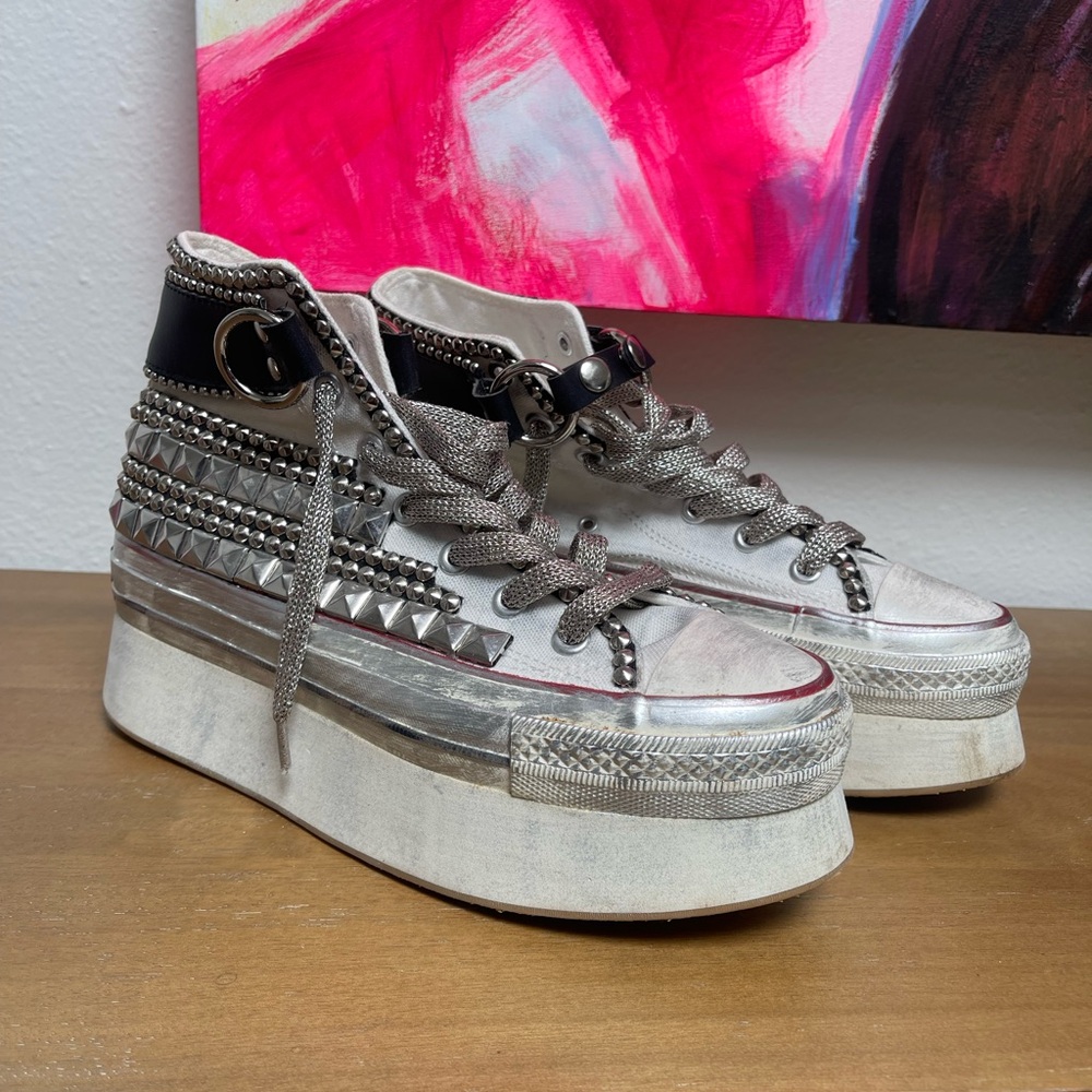 Studded Nan-Ku Couture Platform Sneakers